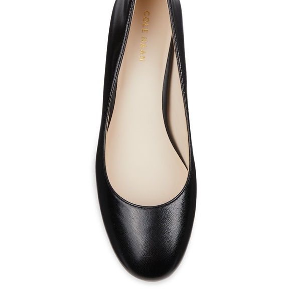 Cole Haan Lesli Black Leather Pump Block Heel Shoe - Picture 8 of 8